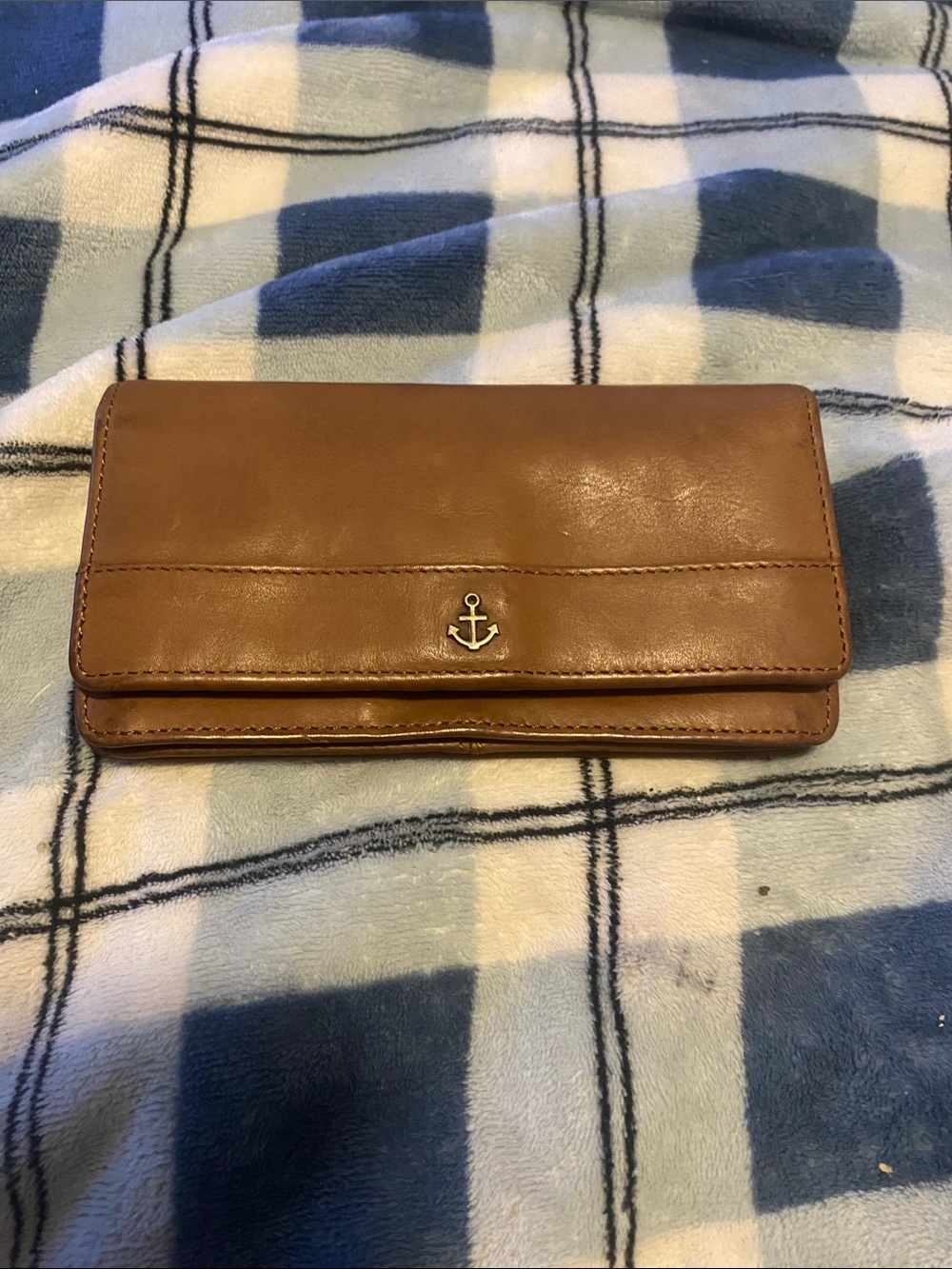 Harbour 2nd Brown Leather Wallet with Anchor Detail